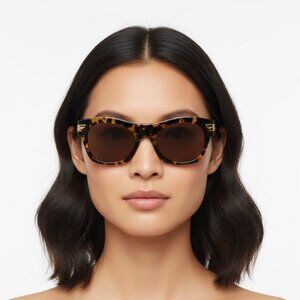 Bottega Veneta Unisex Square/Rectangle Havana Havana Brown Fashion Designer